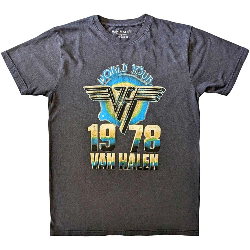 Van Halen - World Tour '78 Heren Tshirt - Zwart